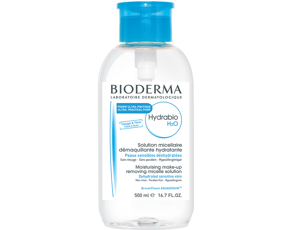 ÁGUA MICELAR BIODERMA HYDRABIO 500ML PUMP REVERSE