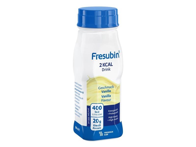 Fresubin 2 kcal Drink Vanille 4 x 200 ml Hochkalorische Trinknahrung für besondere medizinische Zwecke