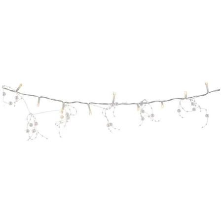 Idena LED Perlen Lichterkette 20 LED, warm weiß, batteriebetrieben, Timer Funktion, Innenbereich