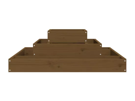 Jardinière bac lit surélevé bois marron 80 x 80 x 27 cm 02_0037904