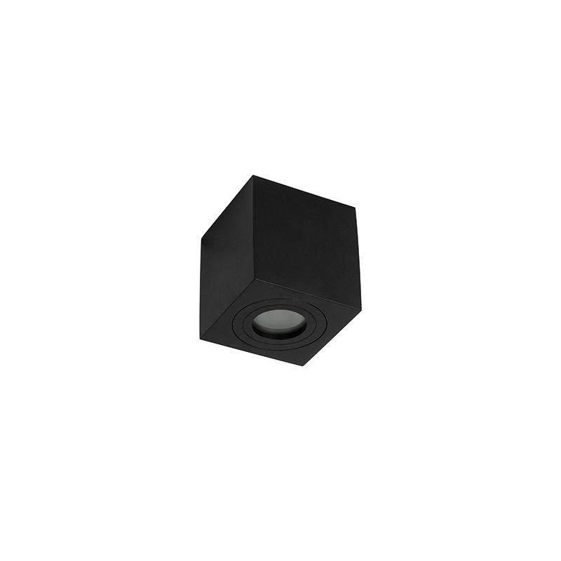 Moderne vierkante badkamer spot zwart - Capa