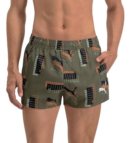 Puma Badeshorts - Logo - Green Combo