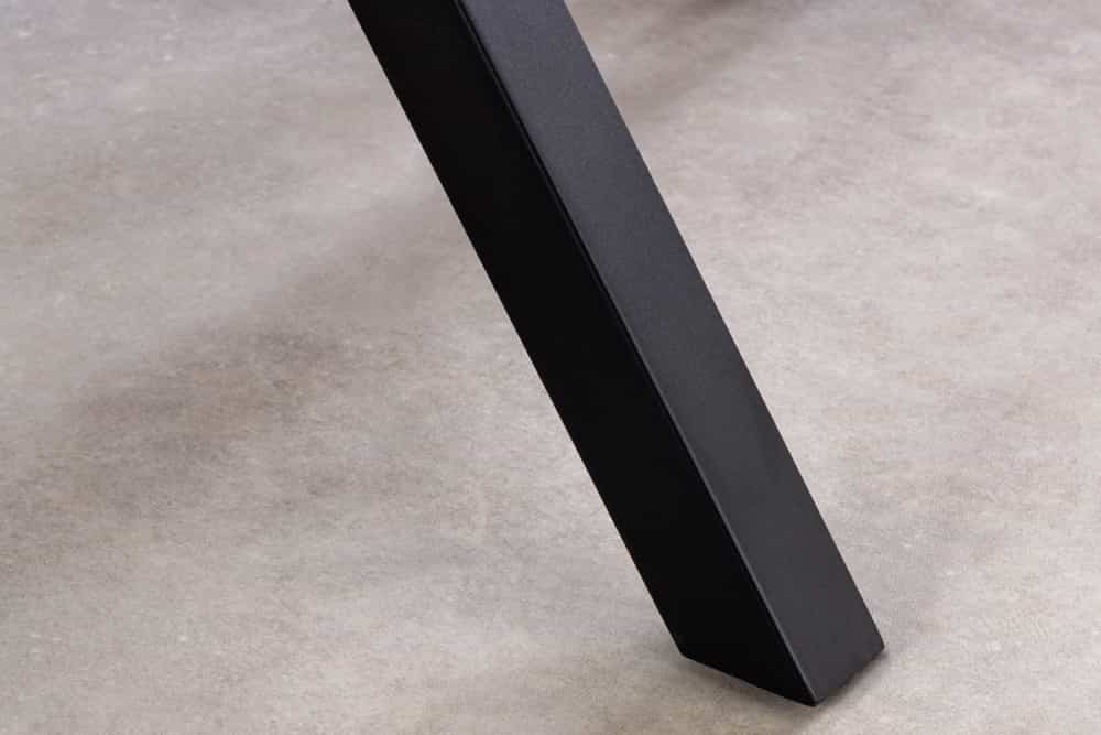 Moderner Esstisch GALAXIE 160cm weiß Keramik schwarz Metall Sterngestell