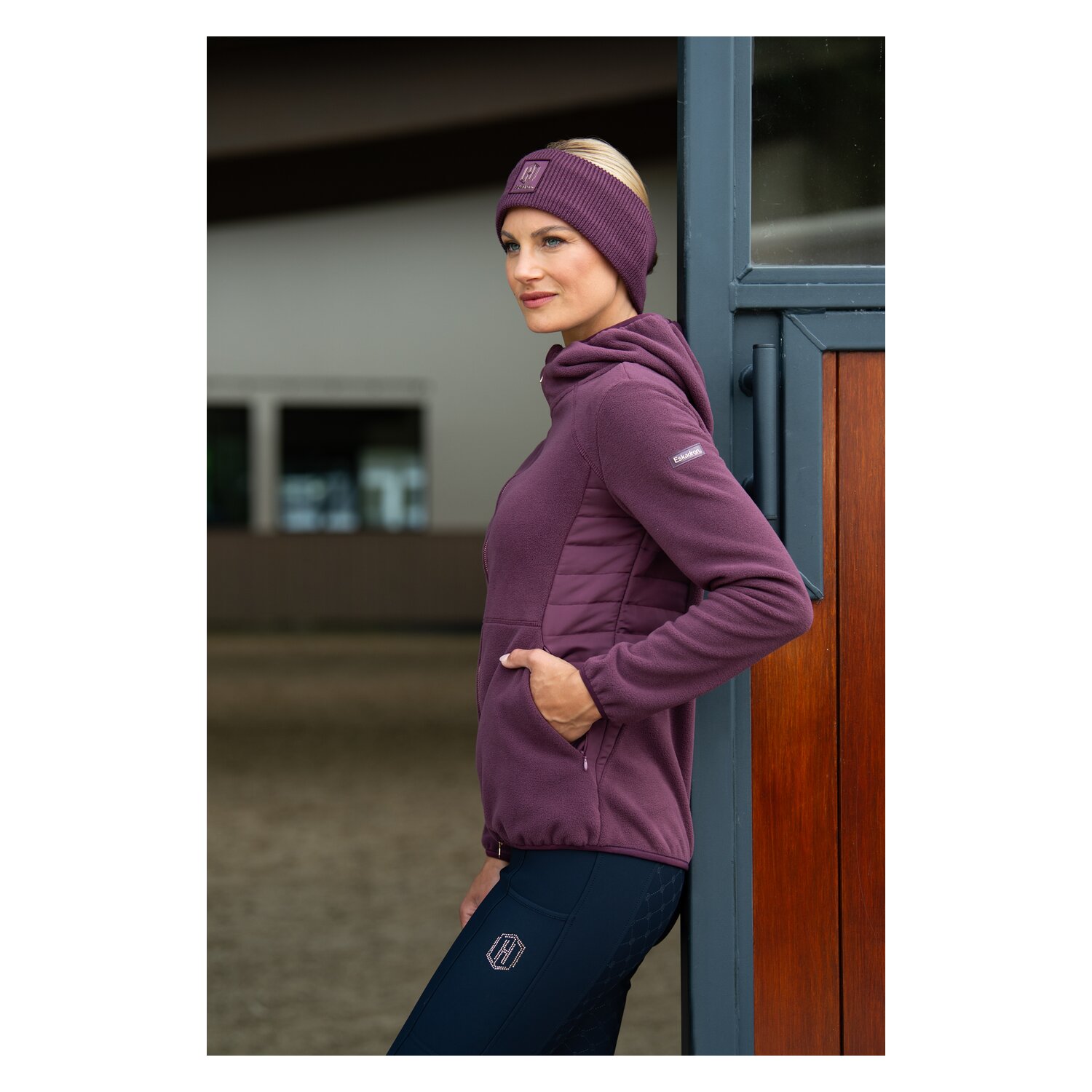 ESKADRON Heritage Fleecejacke Zip-Hood  - cassis