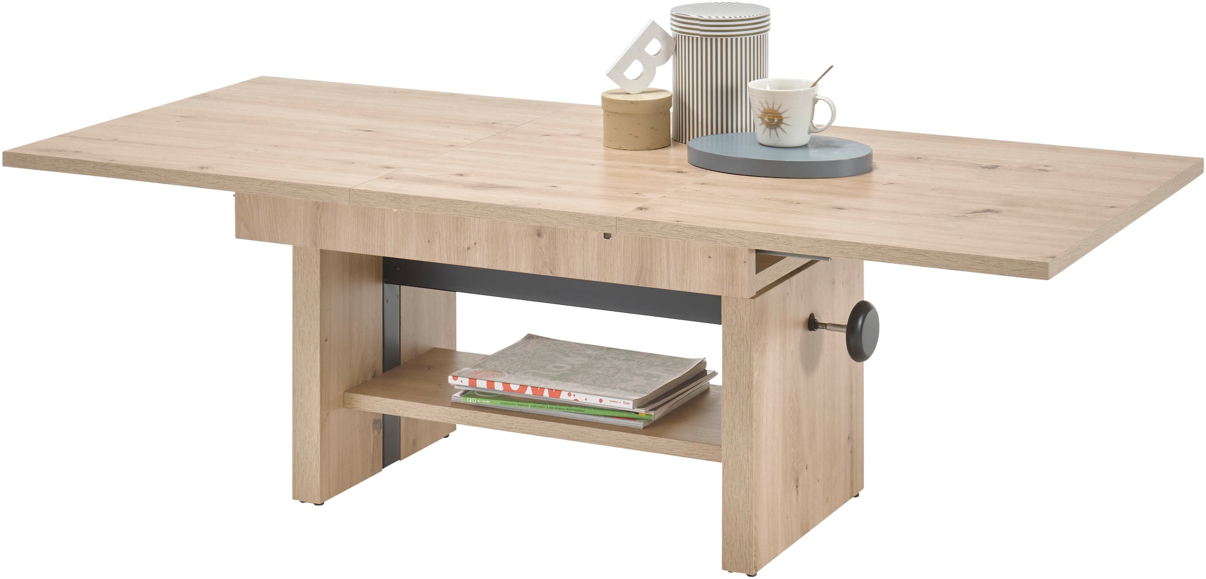 Stolkom Couchtisch »Event höhenverstellbar, ausziehbar, BxHxT 110-150x48-63x65 cm« Höhenverstellbar mit Liftmechanik und ausziehbar in 3 Farbausführungen