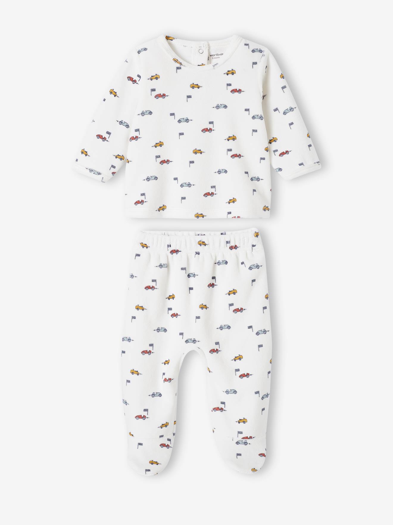 Conjunto de 2 pijamas de veludo com estampa de 