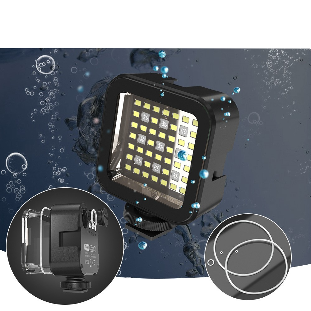 GoPro / Kamera Wasserdichte LED Beleuchtung Tauchlicht Lichtmodul mit 8 Farben und 1/4