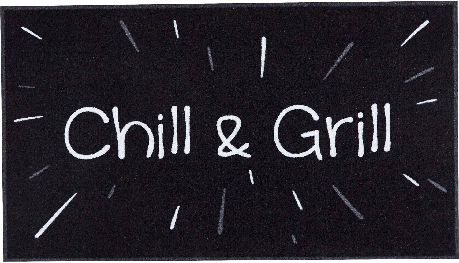 MD Entree Droogloopmat Chill and Grill zwart 120 x 67 cm