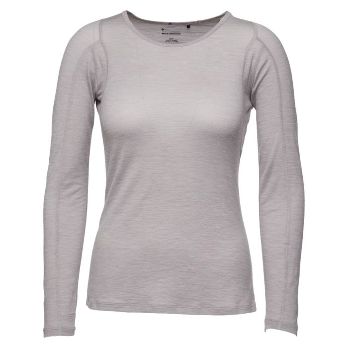 Black Diamond Dame T-shirts Long Sleeve Rhythm Tee Grå