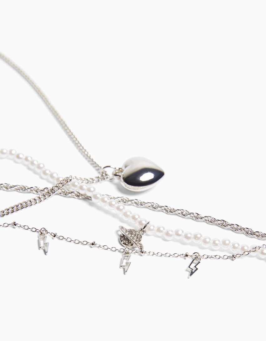 Conjunto de 4 colares de corrente