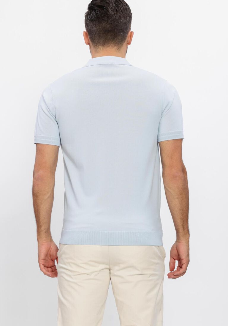 lichtblauwe genti polo polo 2 button ss 1260