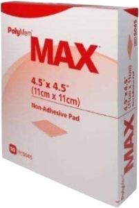 POLYMEM MAX Superabsorber 11x11cm Non-Adhesive steril, 10 Stück