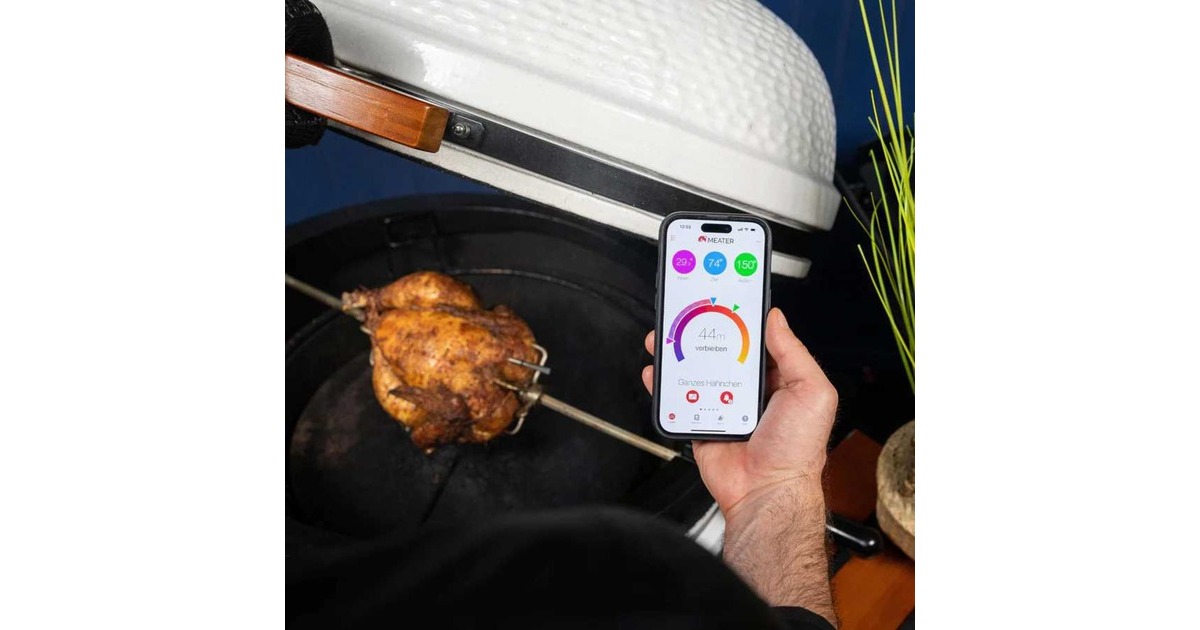 MeaterPro thermometer  (Roestvrij staal/houtkleur, Bluetooth 5.2)
