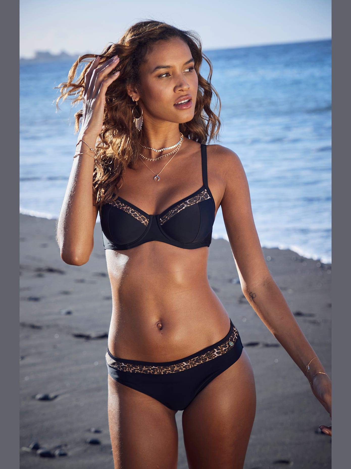 Bas de maillot de bain détails léopard tendance