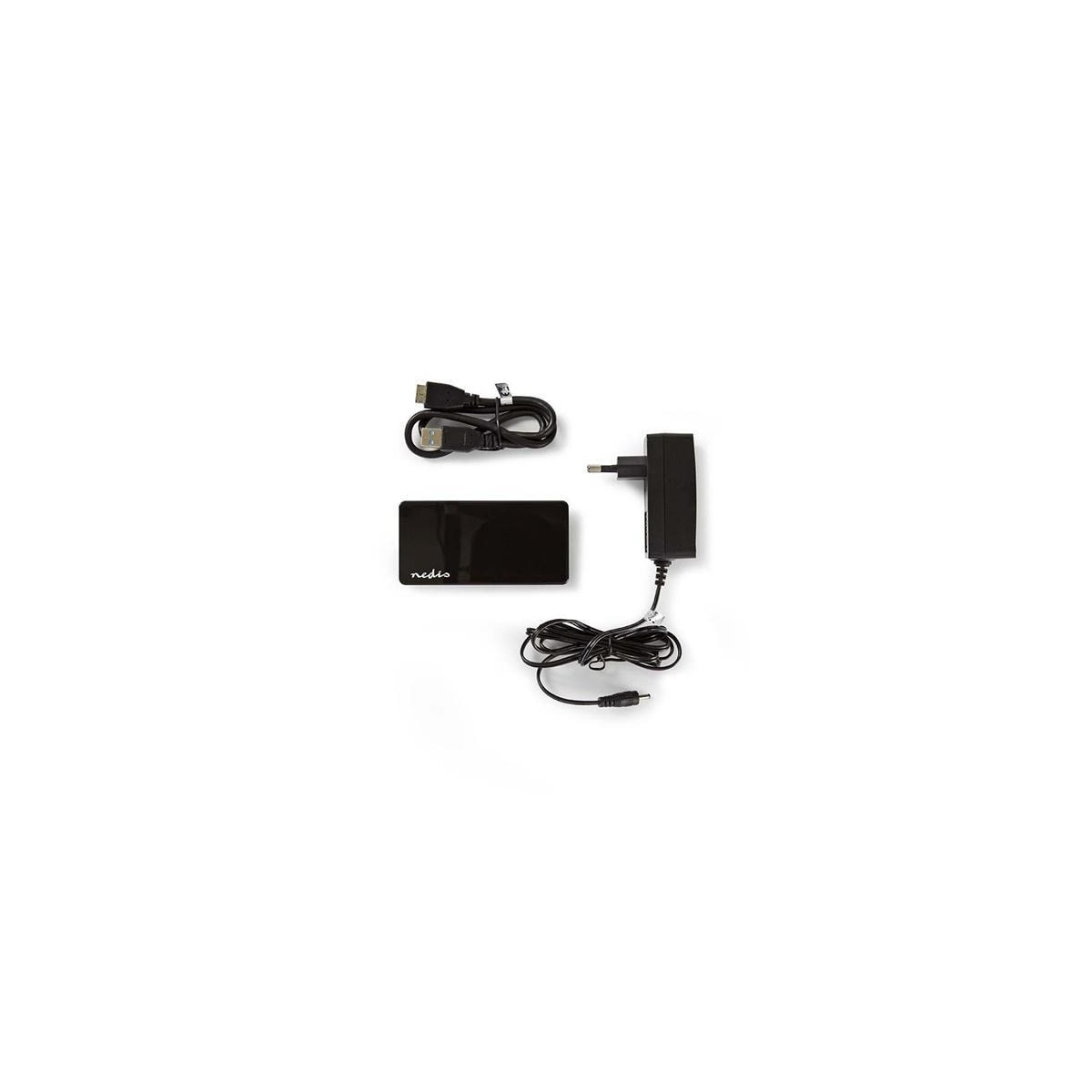 Nedis USB-hub | USB-A Han | 4x USB A Female | 4-Port port(s) | USB 3.2 Gen 1 | Nettstrøm drevet / USB-Strøm | 4x USB