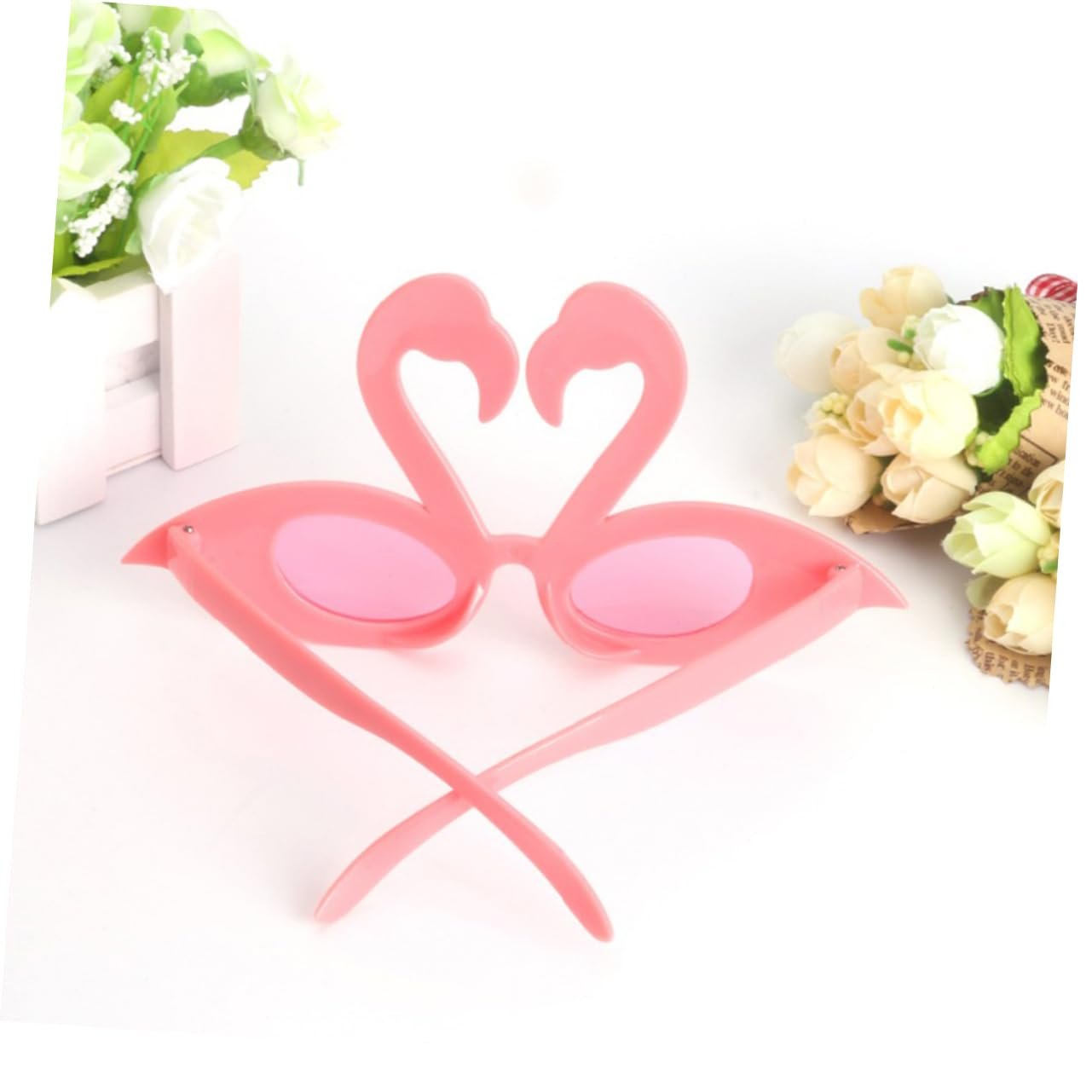 (2er Set) Photo Booth Party Brille Fotorequisite Sonnenbrille Verkleidungs Accessoire für lustige Bilder - Flamingo