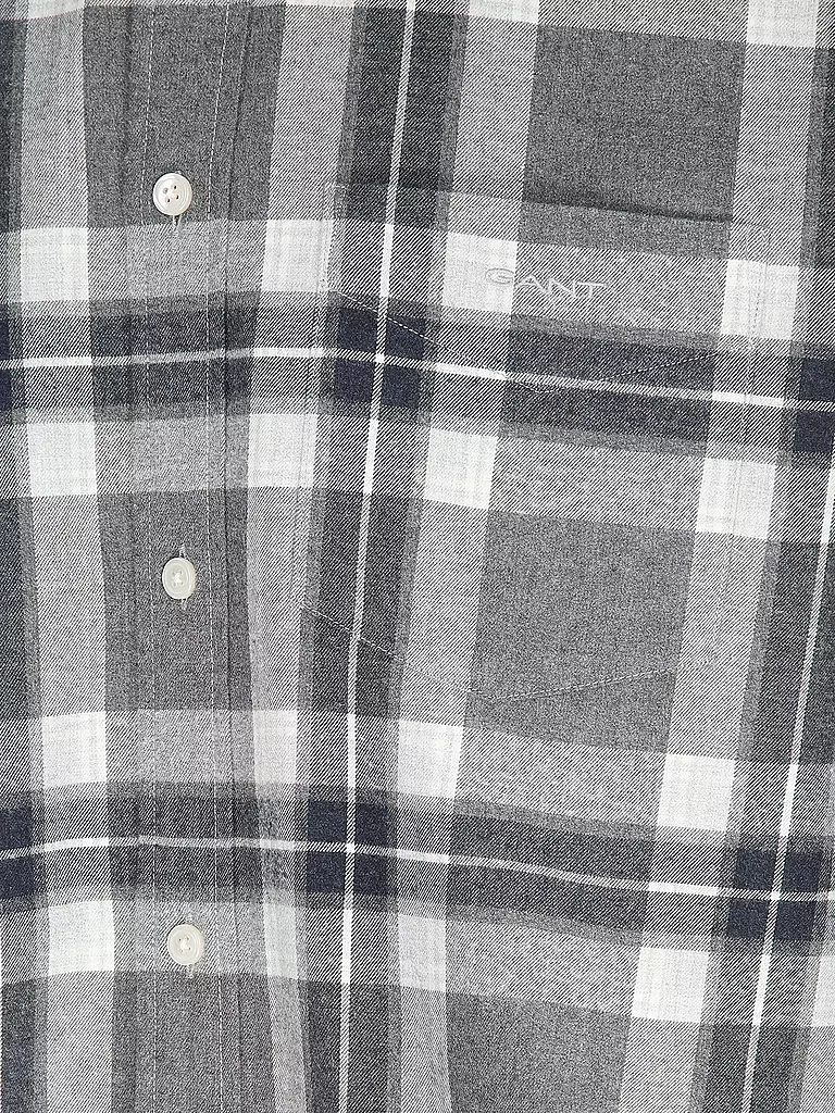 GANT Flanellhemd Regular Fit  grau