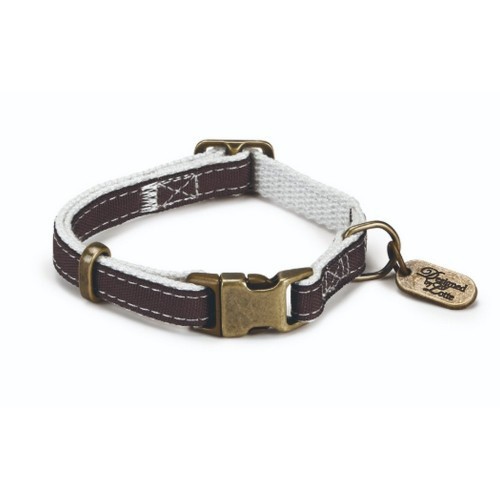 Coleira para cães em nylon marrom, da marca Lotte.