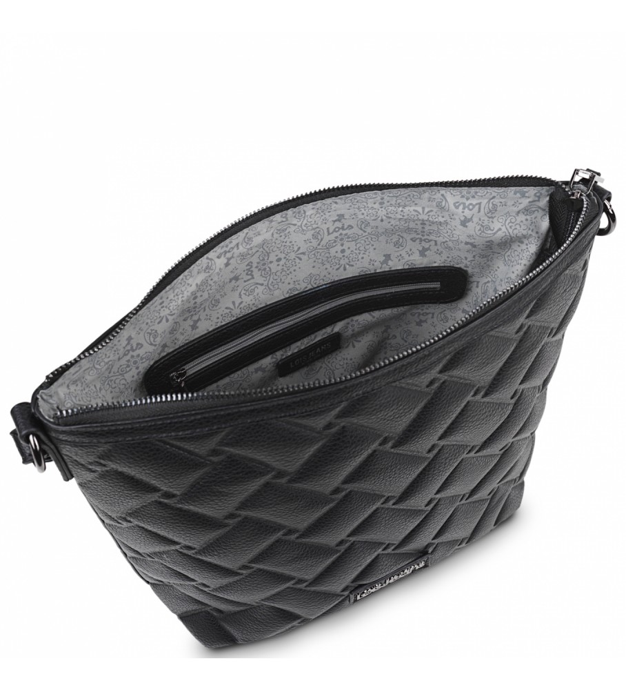 Bolsa de ombro Lois com alça de ombro adicional LOIS 316870 preta