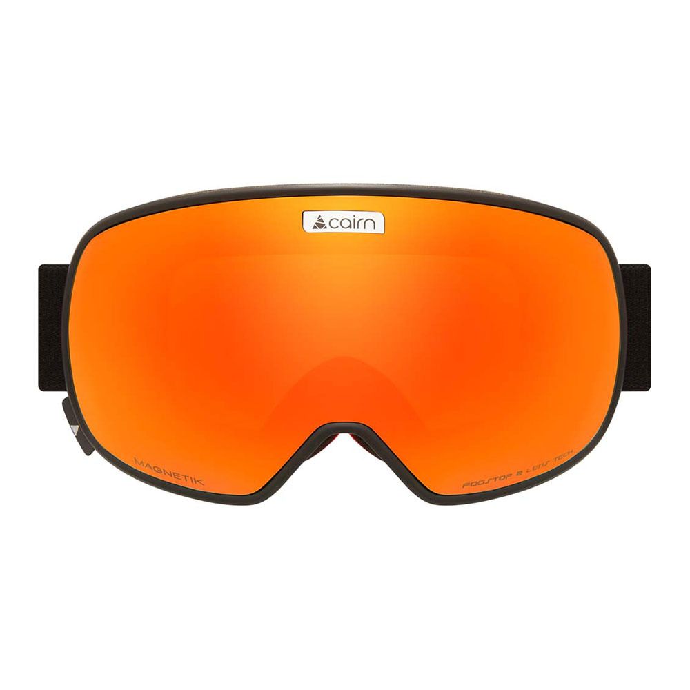 Cairn MAGNETIK - Masque ski + écran supplémentaire Homme mat black orange/orange