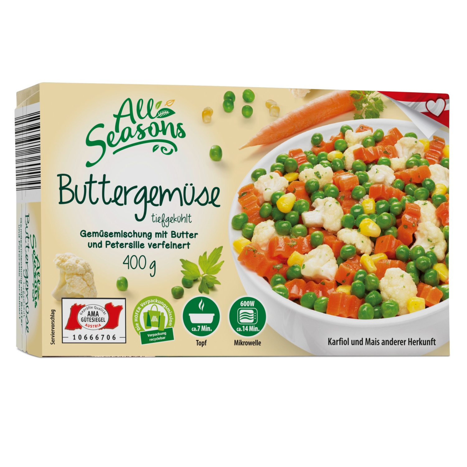 ALL SEASONS Butter-Rahmgemüse, Butter