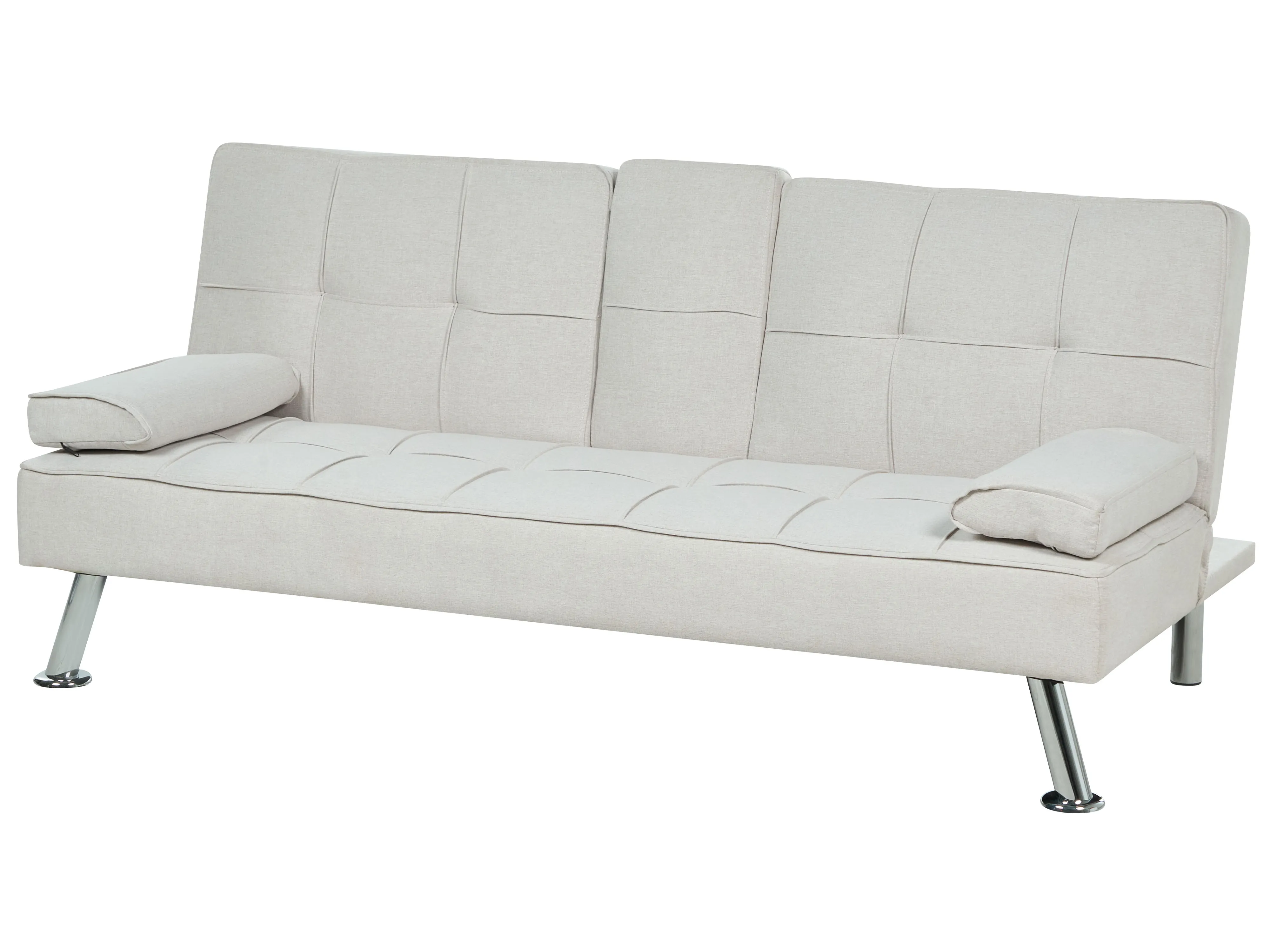 Slaapbank 3-zits ROXEN Stof Lichtbeige