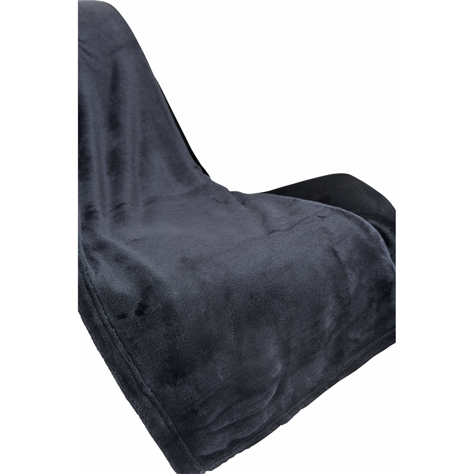 Kuscheldecke Flanell uni 150 x 200 cm schwarz