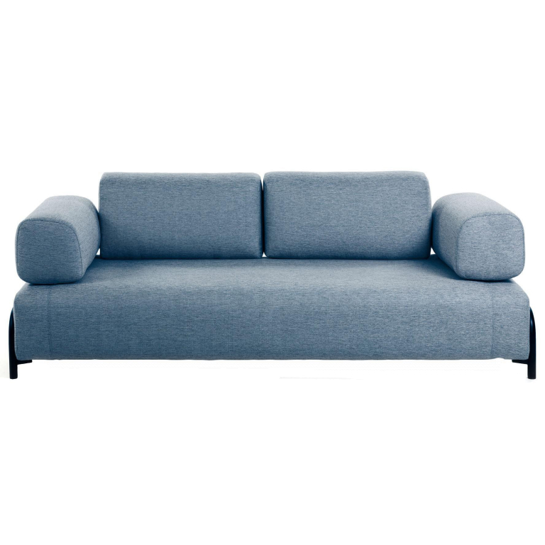 Kave Home Compo module 3-zits bank met armleuningen blauw