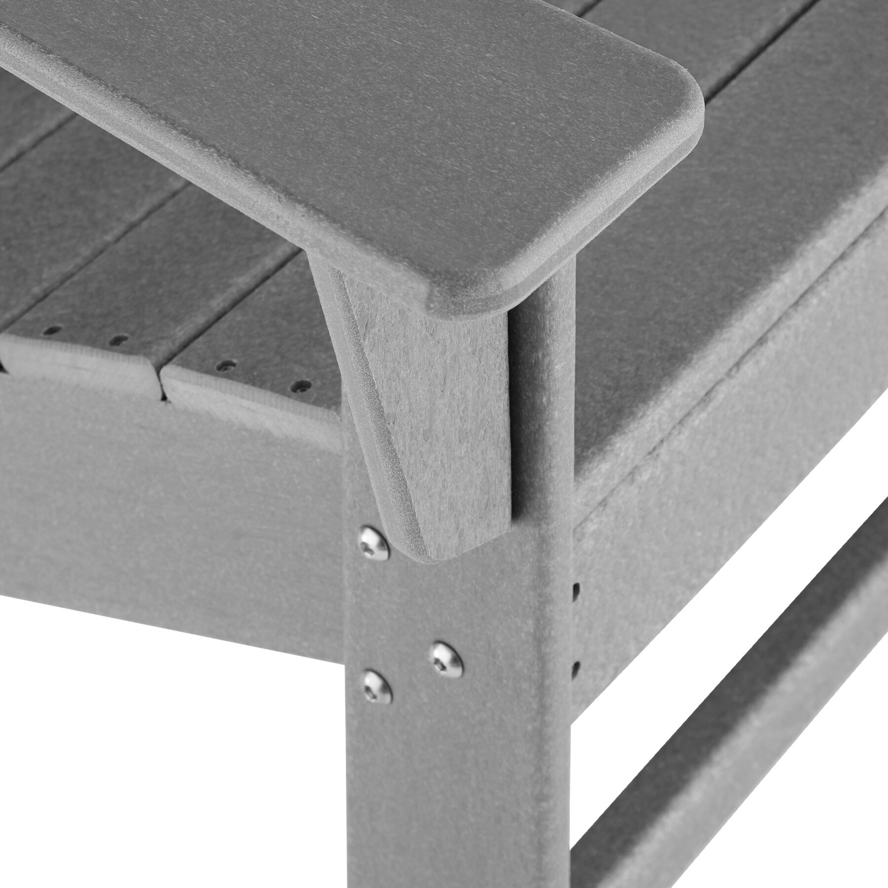 tectake® Gartenstuhl, im Adirondack-Stil, hohe Rückenlehne und breite Armlehnen, Belastbarkeit 120 kg, 83 x 79 x 97 cm