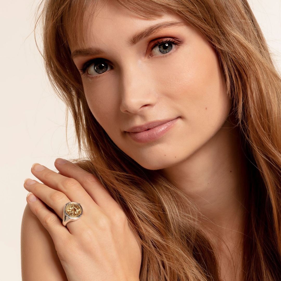 Thomas Sabo Sterling Silver Rebel at Heart Ring Glaube Liebe Hoffnung