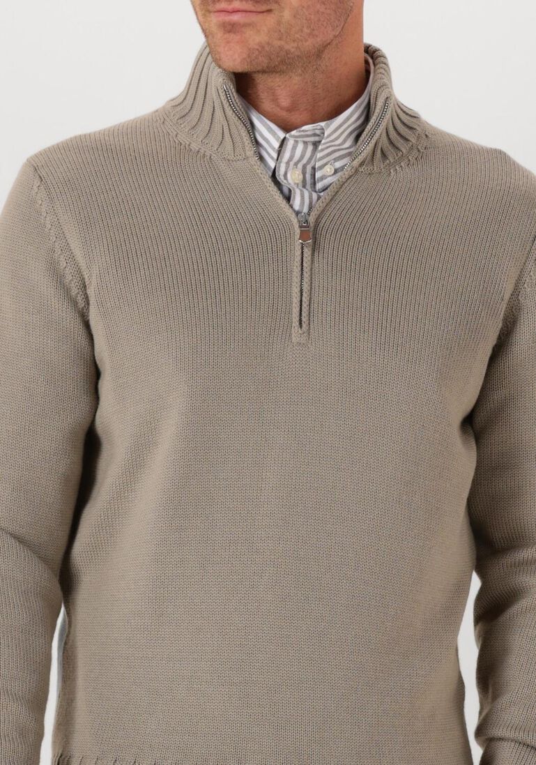 grijze filippo de laurentiis trui mezza zip ml