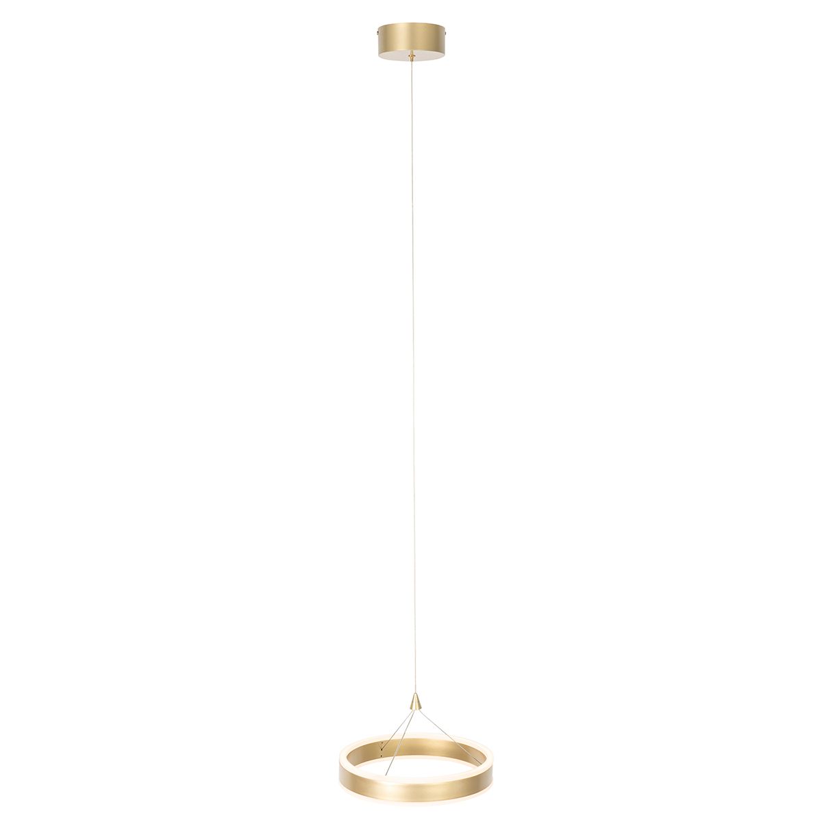 Hanglamp messing 30 cm incl. LED 3-staps dimbaar - Lyani