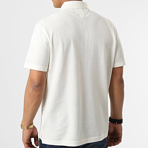 Polo Manches Courtes Relaxed Fit Icon Varsity 5741 Blanc