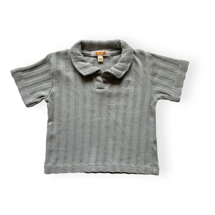 GOLD, Olalala Polo Polly Coton Bio | Gris bleuté