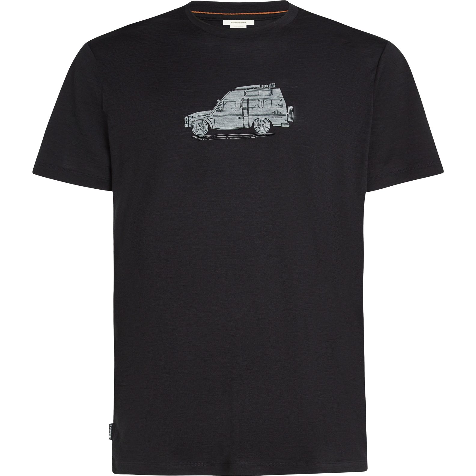 Icebreaker Merino 150 Tech Lite Cosy Camper T-Shirt Herren schwarz