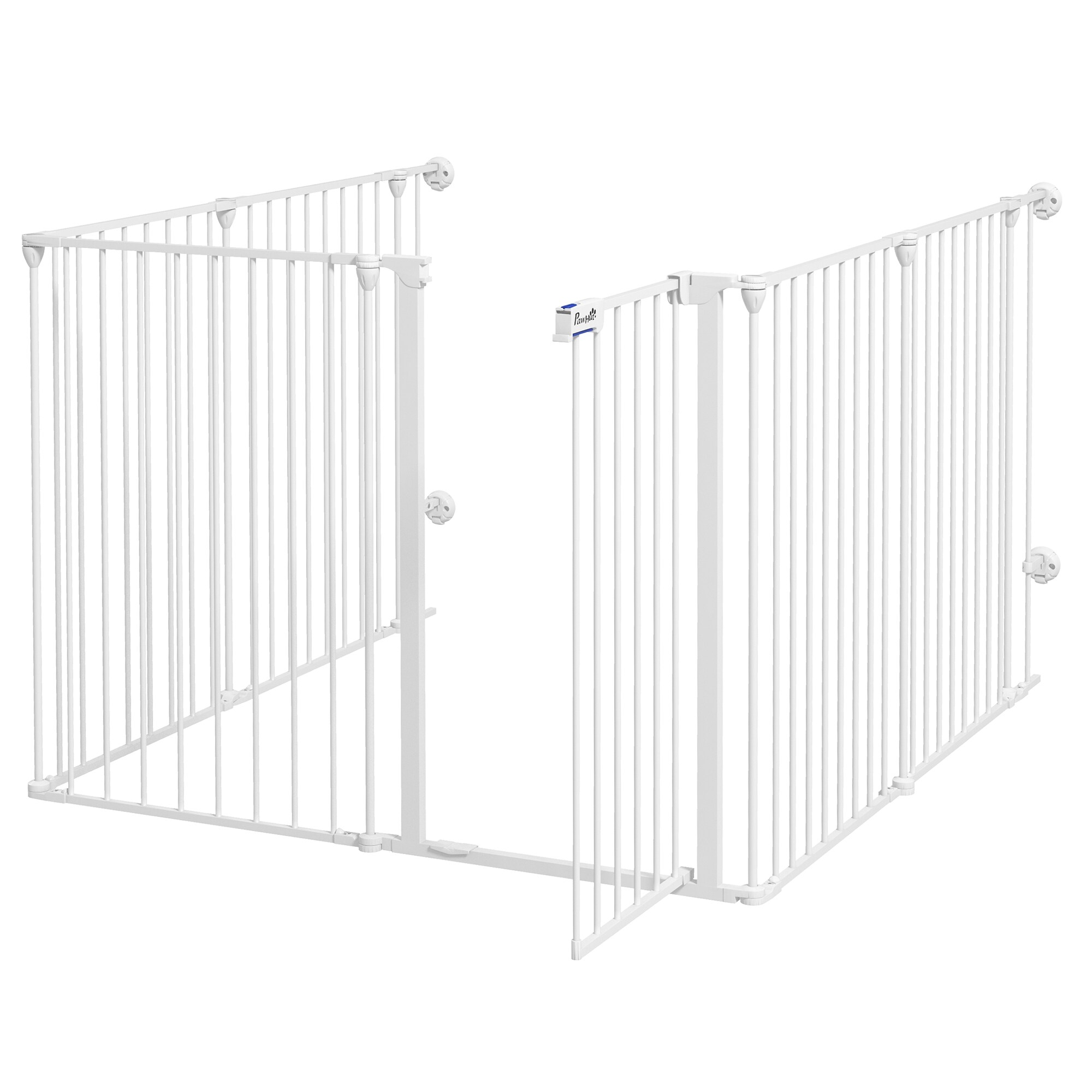 PawHut Welpenauslauf mit 6 Elementen weiß 123L x 102B x 90H cm