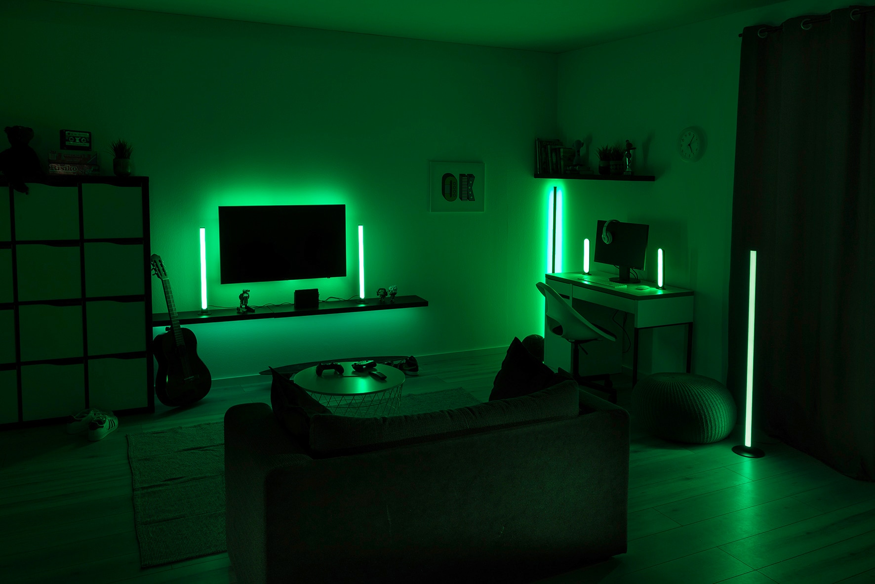 RL LED Dekoleuchte GAME 28 cm schwarz /weiß