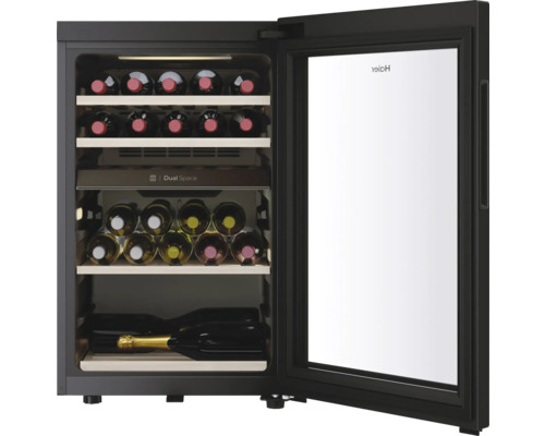 HAIER HWS42GDAU1 wijnkoeler, afmetingen (B x H x D): 53,6 x 88 x 63,2 cm, koelvak: 106 l, inhoud: 42 flessen