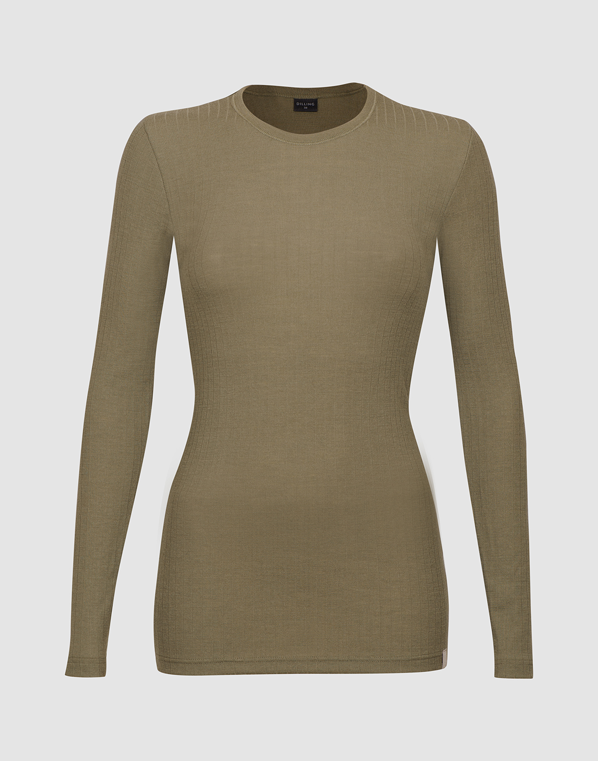 Shirt van merinowol voor dames in Zilversalie