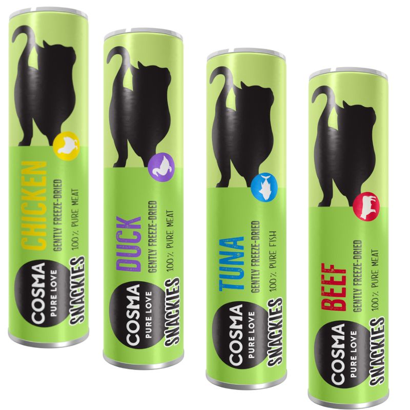 Lot 4 saveurs Cosma Snackies  à prix discount sur bitiba.fr