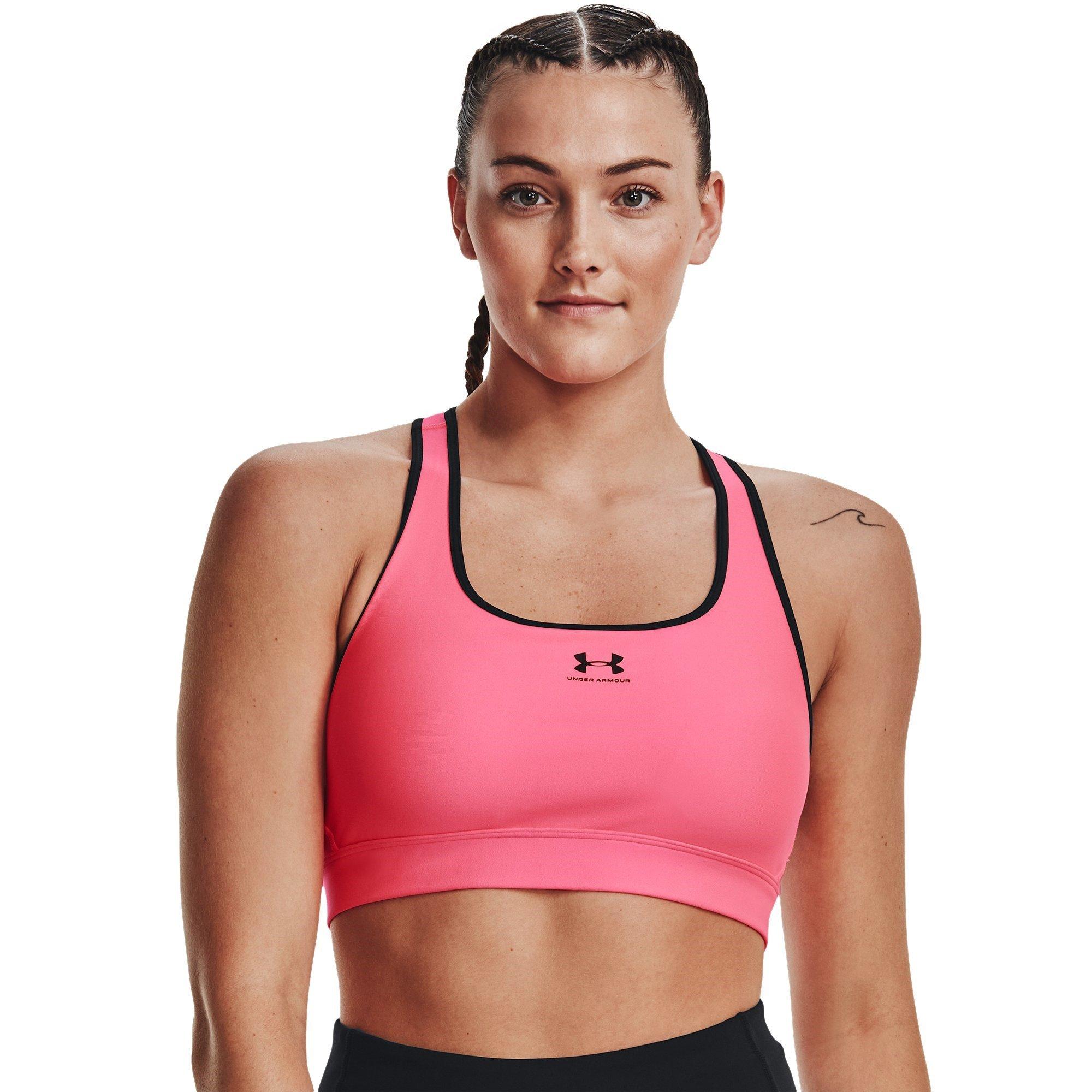 Under Armour UA HeatGear Armour Mid Padless Sports Bra Womens