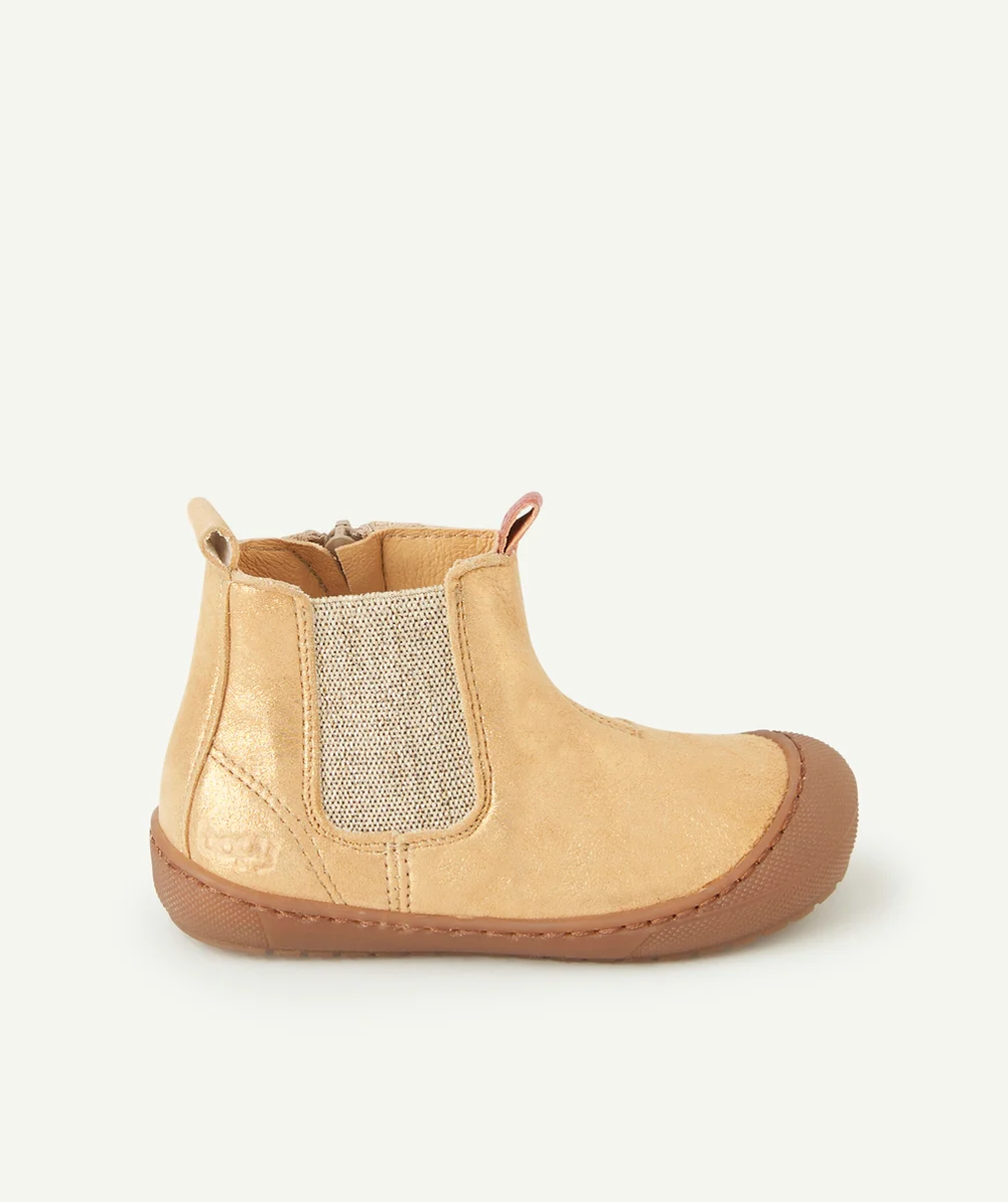 BOPYBOTTINES JAKARTA ÉLASTIQUE OR BÉBÉ FILLE