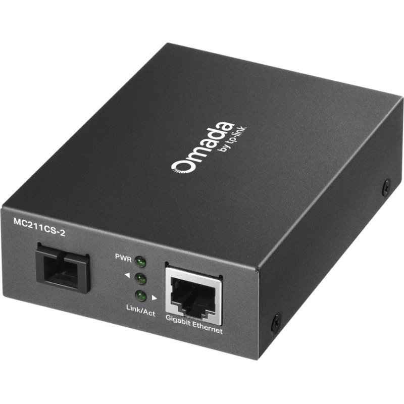 TP-Link Omada MC211CS-2 convertisseur de support réseau 1000 Mbit/s 1310 nm Monomode Noir