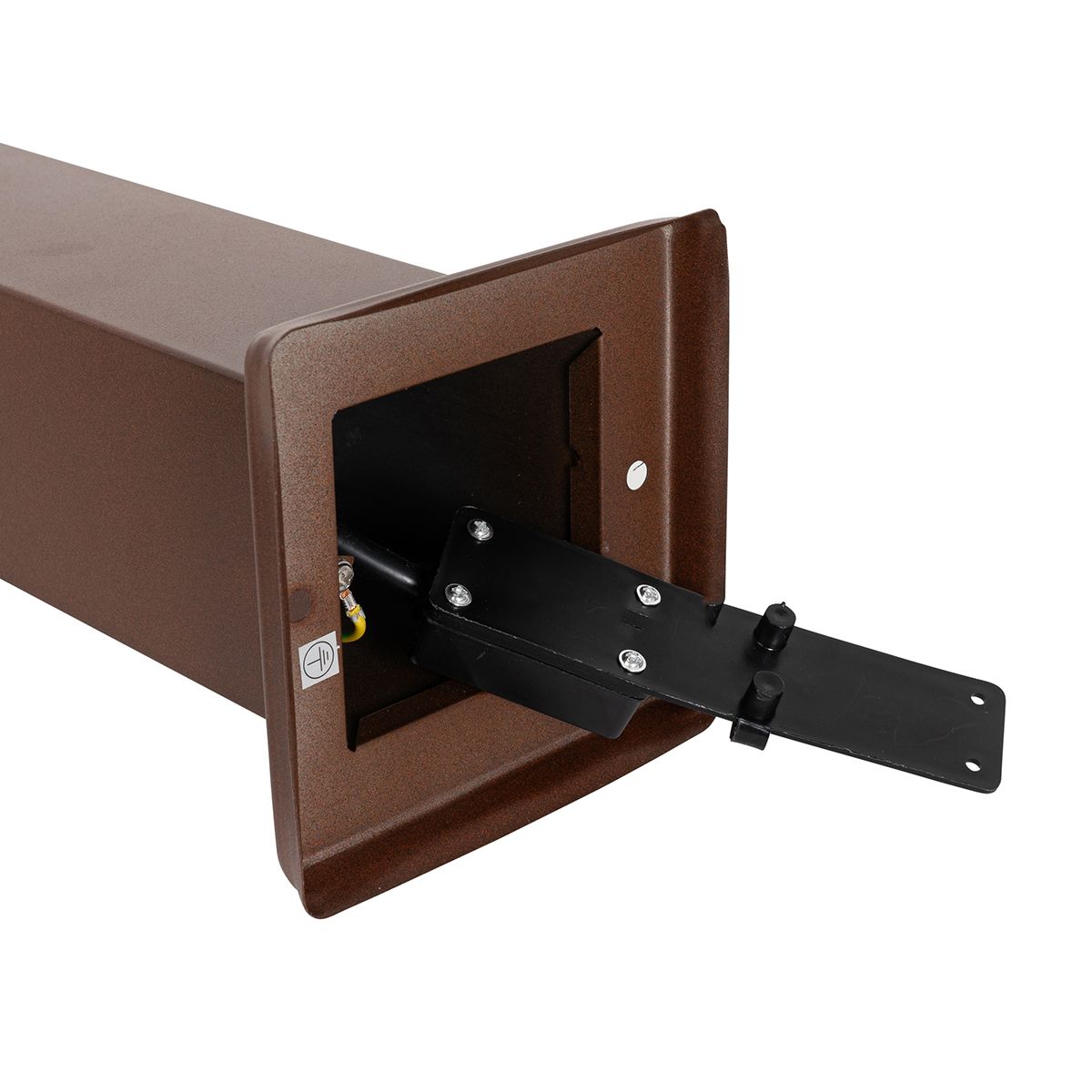Buitenlamp roestbruin 80 cm met stopcontact IP44 - Malios