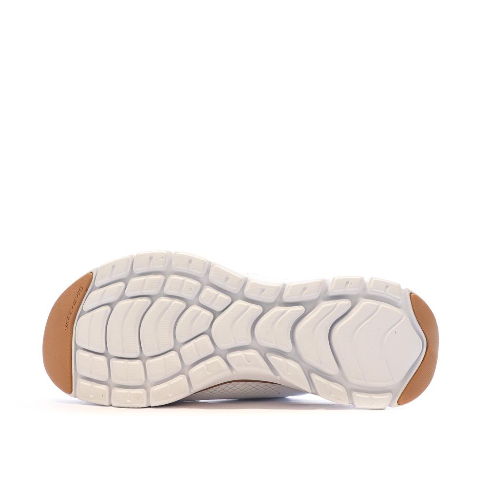 Skechers Chaussures de Sport Blanc/Or-Rose Femme Skechers Flex Appeal
