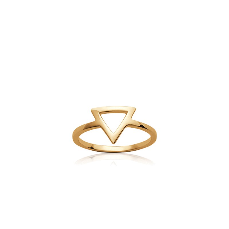 Bague plaqué or jaune TRIANGLE - Bijoux Privés Discovery