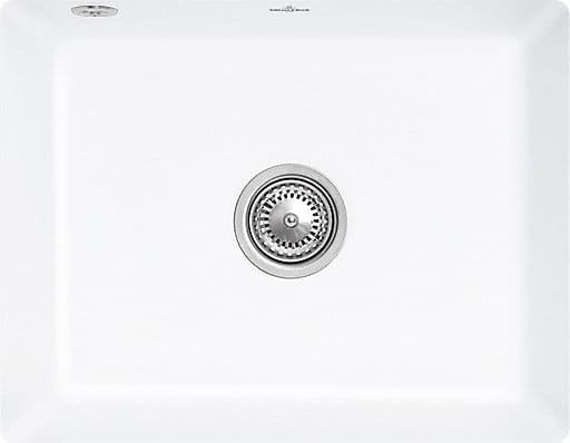 Évier sous-plan en céramique 1 cuve à encastrer Villeroy & Boch Subway blanc mat