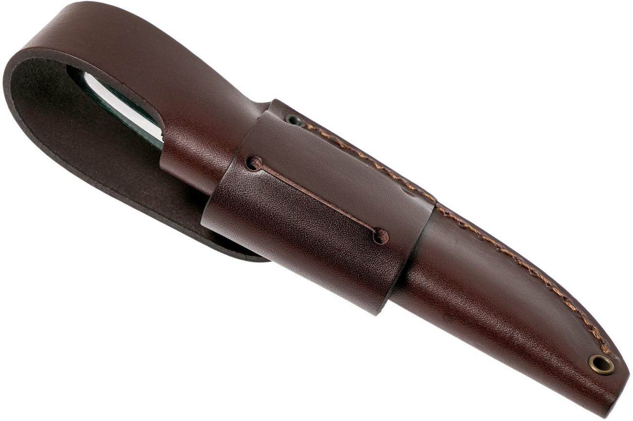 Brisa Bobtail 80 green micarta handle, 12C27, Multicarry sheath 9957