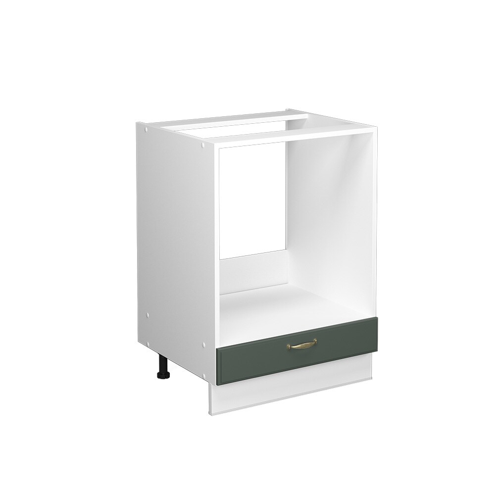 Vicco Herdumbauschrank Küchenschrank Küchenmöbel Fame-Line Weiß Grün-Gold Landhaus 60 cm Küche Einbauküche Blende Herdschrank Küchenzeile