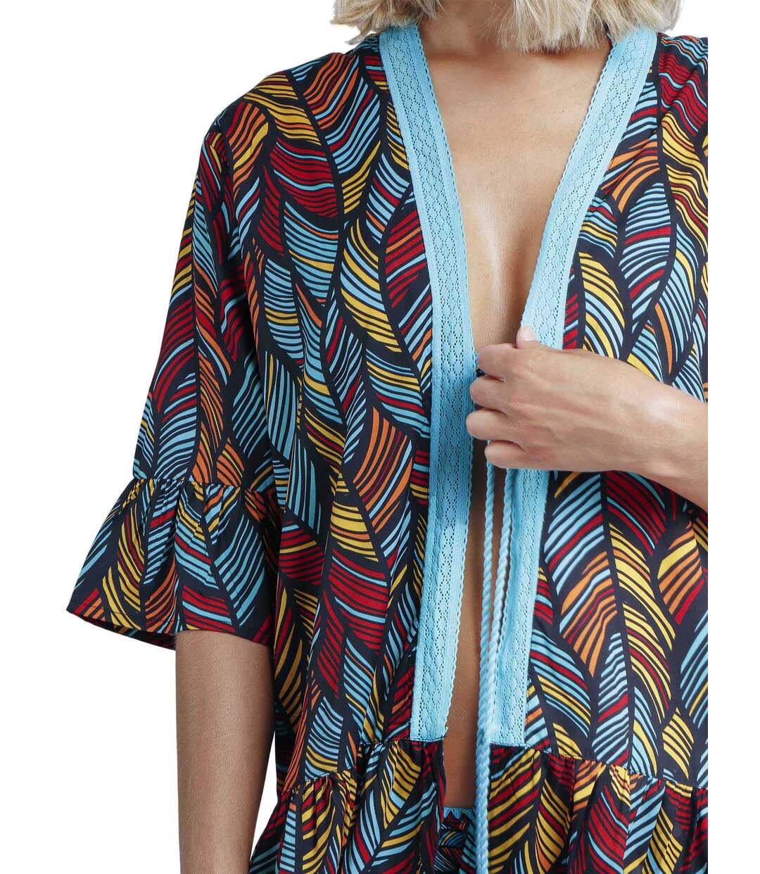 Caftan de plage Ethnic Feathers Admas